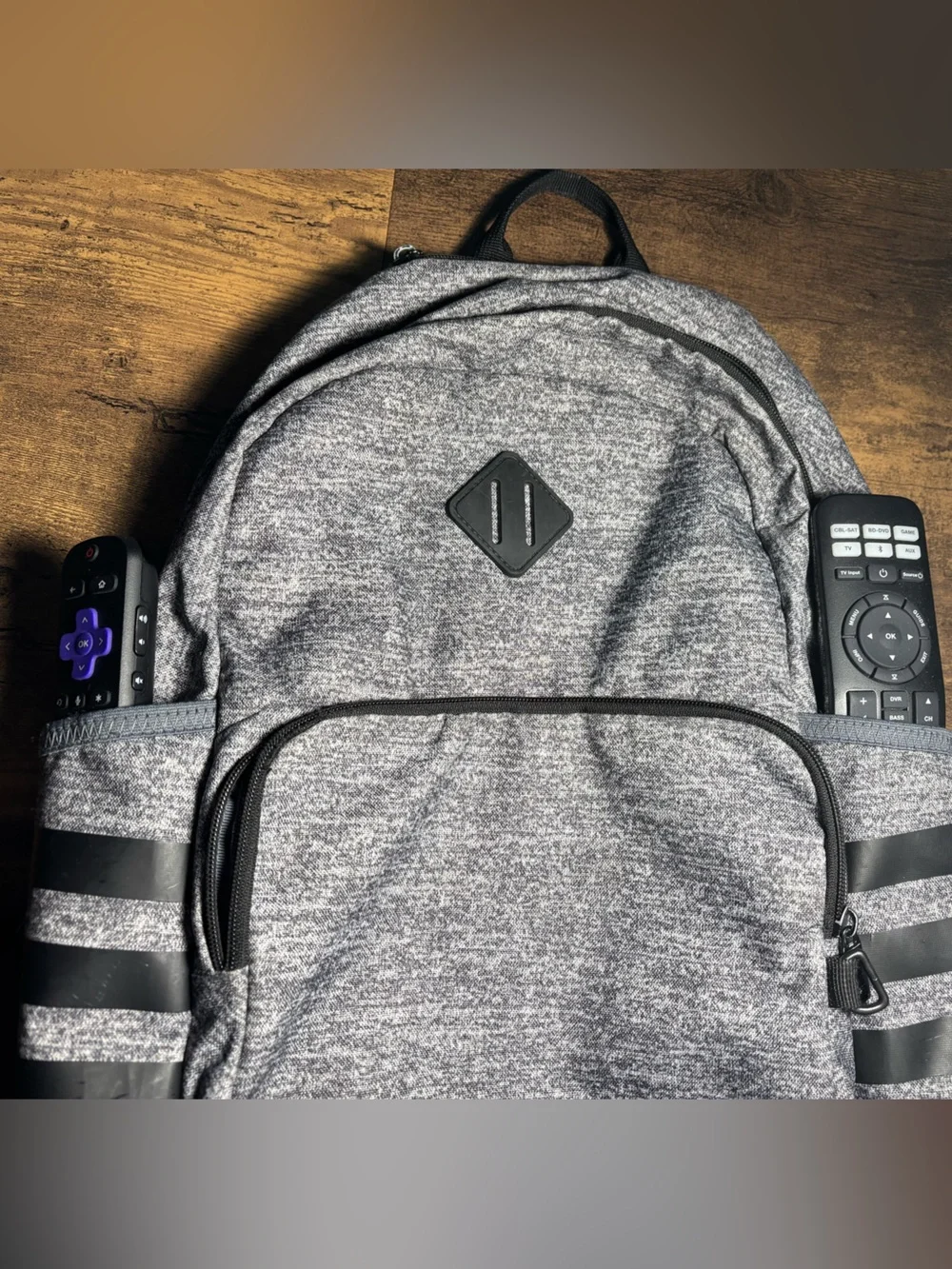 adidas Heather Gray and Black Casual Backpack
